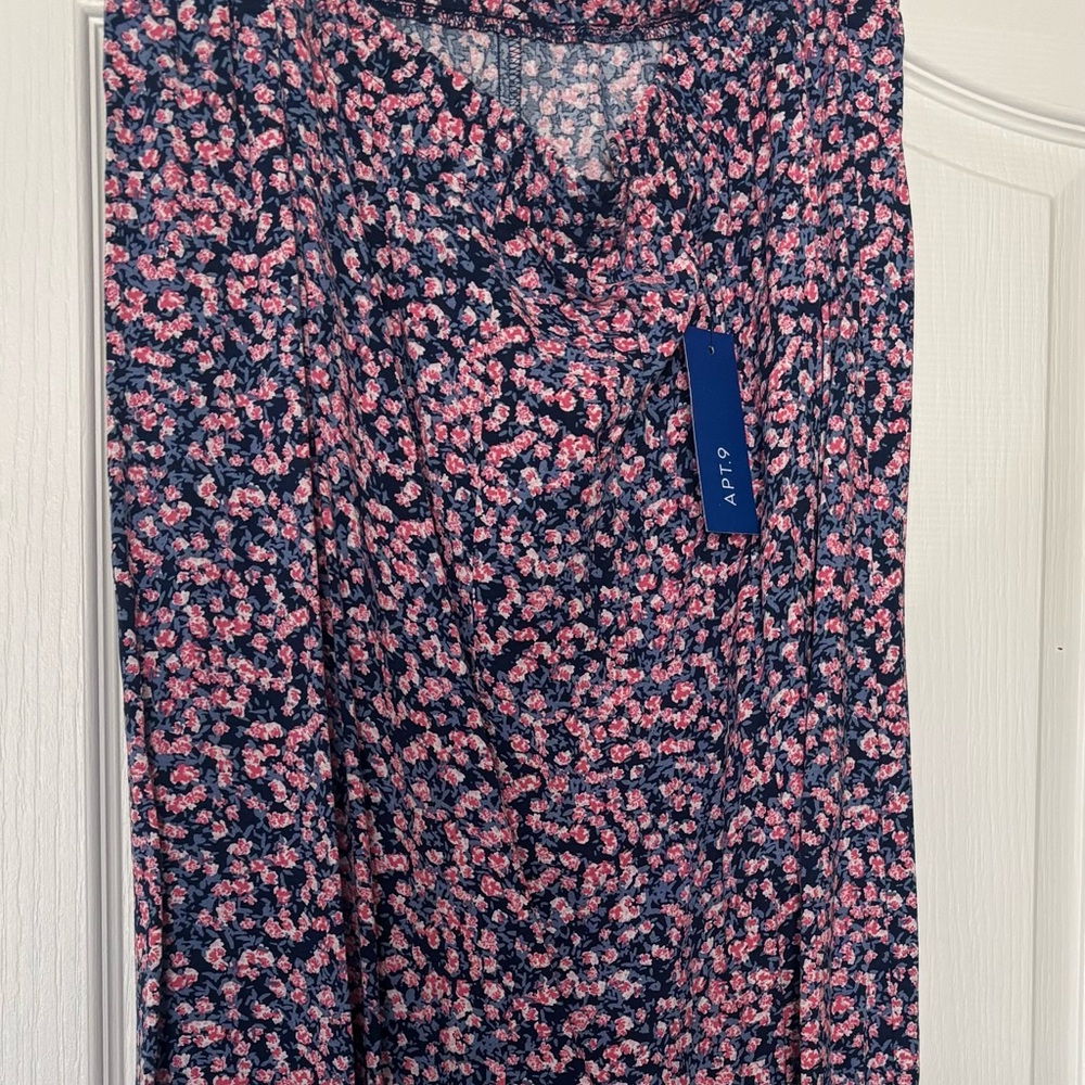 Apt. 9 Floral Maxi Skirt - Pink and Blue